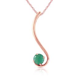 ALARRI 0.55 CTW 14K Solid Rose Gold Flirt Emerald Necklace