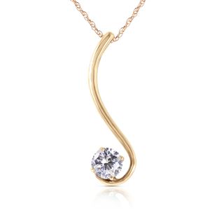 ALARRI 0.5 Carat 14K Solid Gold Necklace Natural 0.50 Carat Diamond