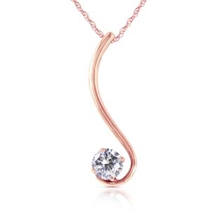 ALARRI 14K Solid Rose Gold Necklace w/ Natural 0.50 Carat Diamond