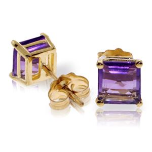 ALARRI 1.75 Carat 14K Solid Gold Accomplished Amethyst Earrings