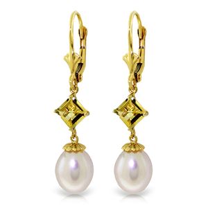ALARRI 9.5 Carat 14K Solid Gold Glitterati Pearl Earrings