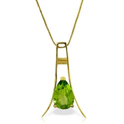 ALARRI 1.5 Carat 14K Solid Gold September In Paris Peridot Necklace