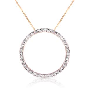 ALARRI 0.1 CTW 14K Solid Gold Eternity Diamond Necklace