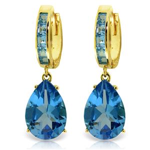 ALARRI 13.2 Carat 14K Solid Gold Dramatique Blue Topaz Earrings
