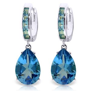 ALARRI 13.2 CTW 14K Solid White Gold Caress Love Blue Topaz Earrings