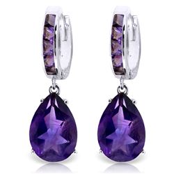 ALARRI 13.2 Carat 14K Solid White Gold India Amethyst Earrings