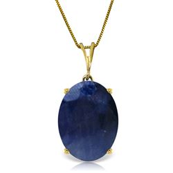 ALARRI 8.5 Carat 14K Solid Gold Necklace Natural Oval Sapphire