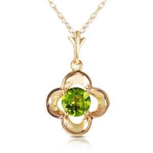 ALARRI 0.55 Carat 14K Solid Gold Directions To Love Peridot Necklace