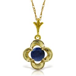 ALARRI 0.55 Carat 14K Solid Gold Dream Of Naturalrcissus Sapphire Necklace