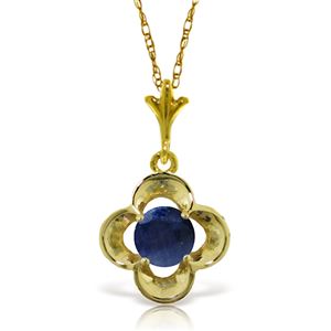 ALARRI 0.55 Carat 14K Solid Gold Dream Of Naturalrcissus Sapphire Necklace