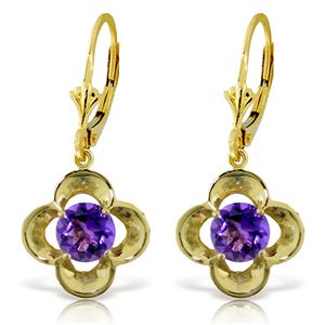 ALARRI 1.1 CTW 14K Solid Gold Venus Amethyst Earrings