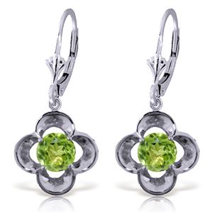 ALARRI 1.1 Carat 14K Solid White Gold Foundations Peridot Earrings