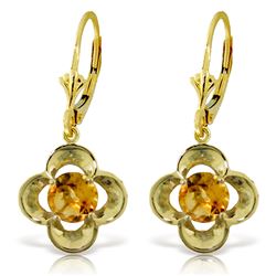 ALARRI 1.1 Carat 14K Solid Gold Laress Citrine Earrings