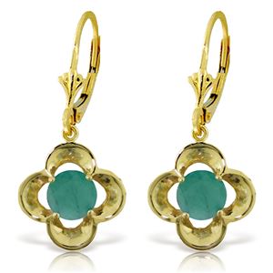 ALARRI 1.1 Carat 14K Solid Gold Selene Emerald Earrings
