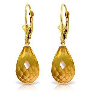 ALARRI 14 Carat 14K Solid Gold Loveliness Citrine Earrings