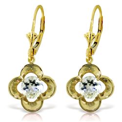 ALARRI 1.1 CTW 14K Solid Gold Venus Aquamarine Earrings