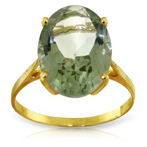 ALARRI 7.55 CTW 14K Solid Gold Ring Natural Green Amethyst