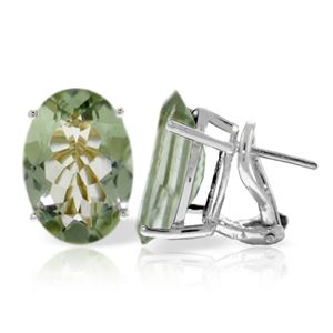 ALARRI 15.1 Carat 14K Solid White Gold You Were Right Green Amethyst Earrings