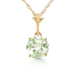 ALARRI 1.15 Carat 14K Solid Gold Sunday Morning Green Amethyst Necklace