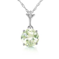 ALARRI 1.15 CTW 14K Solid White Gold Enter Together Green Amethyst Necklace