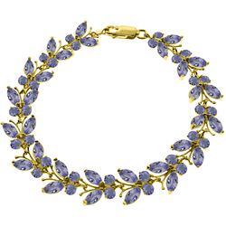 ALARRI 7.8 CTW 14K Solid Gold Butterfly Bracelet Tanzanite