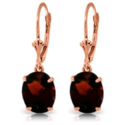 ALARRI 6.25 Carat 14K Solid Rose Gold Garnet Decadence Earrings