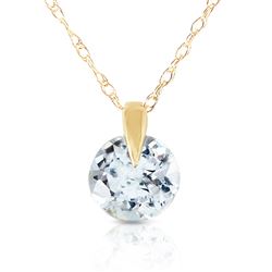 ALARRI 0.65 Carat 14K Solid Gold Unforgettable Aquamarine Necklace