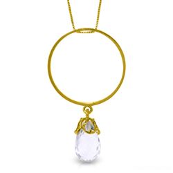 ALARRI 3 CTW 14K Solid Gold Exceeding Limits White Topaz Necklace