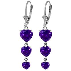 ALARRI 6 CTW 14K Solid White Gold Perspecyive Is A Friend Amethyst Earrings