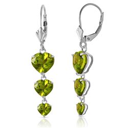 ALARRI 6 Carat 14K Solid White Gold We Dream Peridot Earrings