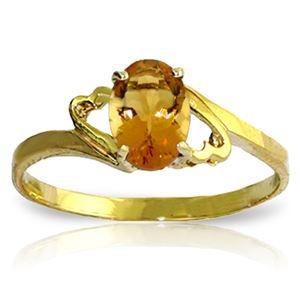 ALARRI 0.9 Carat 14K Solid Gold Carnations Citrine Ring