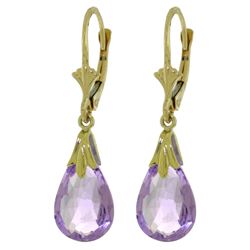 ALARRI 6 CTW 14K Solid Gold Sanctuary Amethyst Earrings