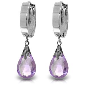 ALARRI 6 CTW 14K Solid White Gold Sea Of Purple Amethyst Earrings