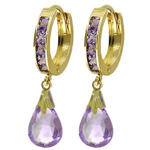 ALARRI 6.85 Carat 14K Solid Gold Changeling Amethyst Earrings