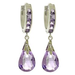 ALARRI 6.85 Carat 14K Solid White Gold Reign On Amethyst Earrings