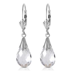 ALARRI 6 Carat 14K Solid White Gold Revisions White Topaz Earrings