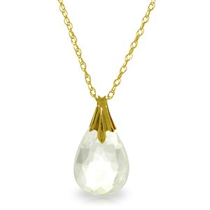 ALARRI 3 Carat 14K Solid Gold Adorned White Topaz Necklace