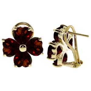 ALARRI 6.5 Carat 14K Solid Gold Heart Cluster Garnet Earrings