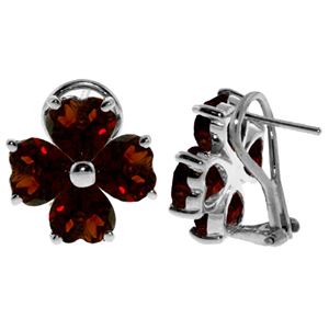 ALARRI 6.5 Carat 14K Solid White Gold Chirping Of Dreams Garnet Earrings