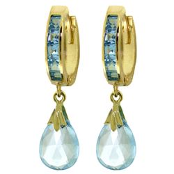 ALARRI 6.85 Carat 14K Solid Gold Changeling Blue Topaz Earrings