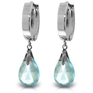 ALARRI 6 Carat 14K Solid White Gold Launch Yourself Blue Topaz Earrings