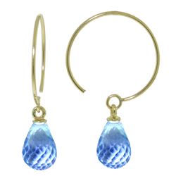 ALARRI 1.35 CTW 14K Solid Gold Lovecircle Blue Topaz Earrings