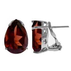 ALARRI 10 Carat 14K Solid White Gold Part Of A Gift Garnet Earrings