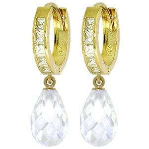 ALARRI 11.1 Carat 14K Solid Gold Countess White Zirconia Earrings