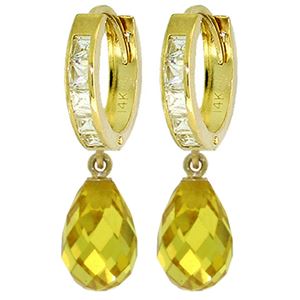 ALARRI 11.1 Carat 14K Solid Gold Countess Yellow Zirconia Earrings
