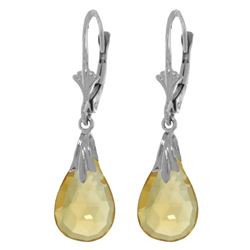 ALARRI 6 Carat 14K Solid White Gold Take Turns Citrine Earrings