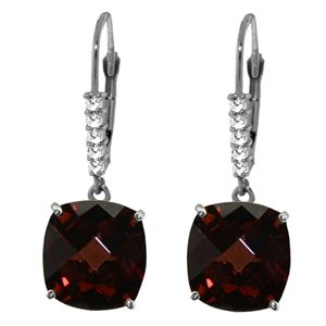 ALARRI 9.15 CTW 14K Solid White Gold Drop The Matter Garnet Diamond Earrings