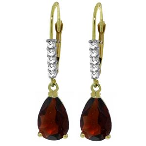 ALARRI 3.15 Carat 14K Solid Gold Violeta Garnet Diamond Earrings
