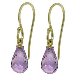 ALARRI 2.7 Carat 14K Solid Gold Effortless Amethyst Earrings