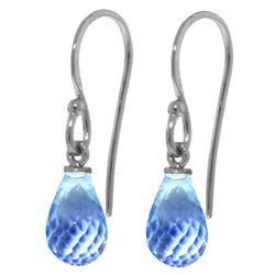 ALARRI 2.7 Carat 14K Solid White Gold Don't Mourn Love Blue Topaz Earrings